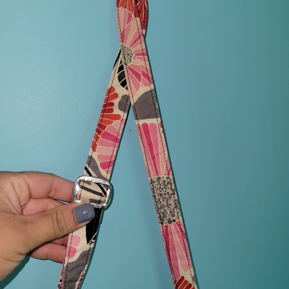 Vera Bradley Crossbody Purse Cherry Blossom Pink & Red - Picture 6 of 7